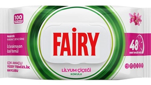 Uniwersalne chusteczki czyszczące FAIRY – Lilia – 100 dużych sztuk